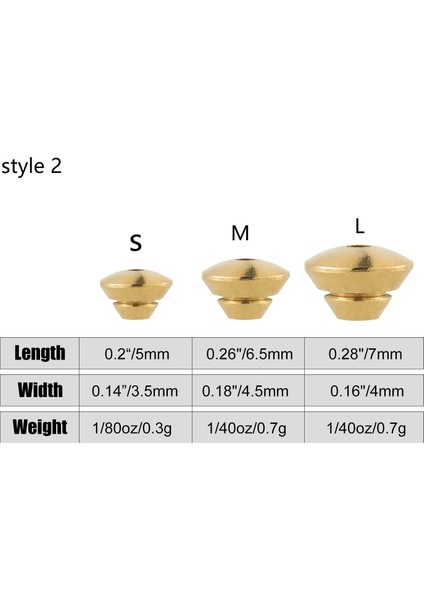 STYLE2-S-50PCS Tarzı Dr.f Pirinç Balıkçılık Cazibesi Metal Kaşık Boncuk Balıkçılık Er Boncuk Balıkçılık Cazibesi Dıy Tatlı Su Tuzlu Su Yapımı (Yurt Dışından)