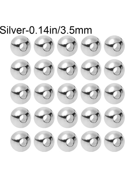 Stil 2-Gümüş-3,5 mm Stili Çok Tungsten Boncuklar Fly Bağlama Malzemesi Oluklu Boncuk Güzel Tasarımlı Tungsten Alaşım Dayanıklı Balıkçılık Araçları (Yurt Dışından)