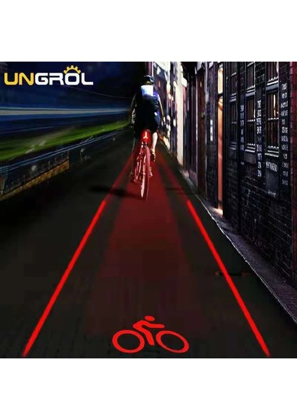 Akıllı Sürüm Stili 2 Lazer+5 LED Şarjlı Bisiklet Kuyruk Işık Işını Güvenlik Uyarısı Kırmızı Lamba Bisiklet Işığı Luz Bicicleta Luces Bisiklet Aksesuarları (Yurt Dışından)