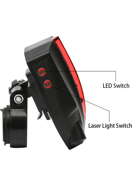 Akıllı Sürüm Stili 2 Lazer+5 LED Şarjlı Bisiklet Kuyruk Işık Işını Güvenlik Uyarısı Kırmızı Lamba Bisiklet Işığı Luz Bicicleta Luces Bisiklet Aksesuarları (Yurt Dışından) fırsatları