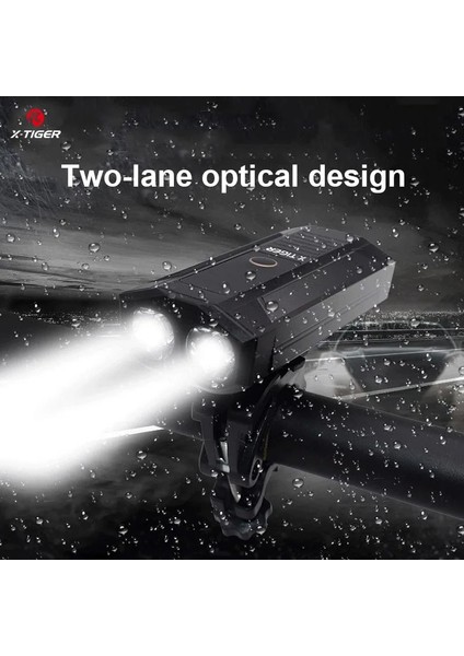 QD-0201 Stili X-Tıger Bisiklet Işık Lümen Mtb Yol Bisikleti Ön Lamba Bisiklet Aksesuarları Yağmur Geçirmez USB Şarj Edilebilir LED Bisiklet El Feneri (Yurt Dışından)