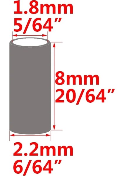 2.2X8MM Stili Siyah Gümüş Yuvarlak Bakır Olta Balıkçılık Tel Boru Sıkma Kollu Bağlayıcı Olta Aksesuarları Aracı (Yurt Dışından)