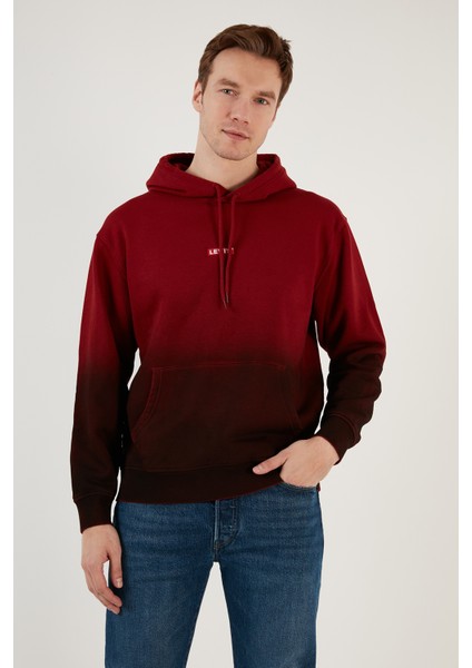 Pamuklu Kanguru Cepli Kapüşonlu Relaxed Fit Sweat Erkek Sweat A4233 modelleri