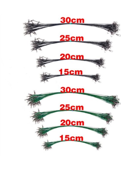 No.2 Tarzı Lot Anti Bite Çelik Olta Çelik Tel Lideri Döner Balıkçılık Aksesuarlı Kurşun Çekirdek Tasma Olta Teli 15CM-30CM (Yurt Dışından) fiyatları