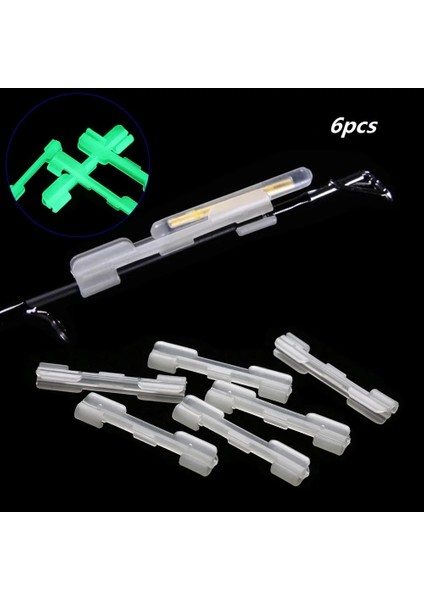 6 Adet - W306 Stili 6 Adet Gece Olta Ucu Işık Tutucu Klip Olta Besleyici Üzerinde Kullanılan Kimyasal Floresan Işık Çubuğu Olta Kızdırma Çubuğu (Yurt Dışından) fiyatları