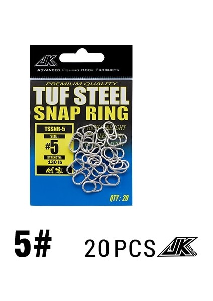 NO5-20PCS Tarzı Jk Yeni Balıkçılık Halkaları Paslanmaz Çelik Bölünmüş Halkalar Yüksek Güçlendirmek Katı Halka Cazibesi Bağlantı Halkası Balıkçılık Aksesuarları (Yurt Dışından)