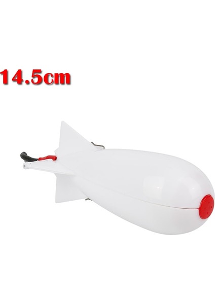 14.5cm Beyaz Stil Uzun Atış Balık Tutma Yemi Roket Besleyici Şamandıra Yemi Tutucu Yapıcı Mücadele Balıkçılık Spomb Bomba Yemi Balık Tutma Sazan Pelet Balık Tutma Pesca (Yurt Dışından)