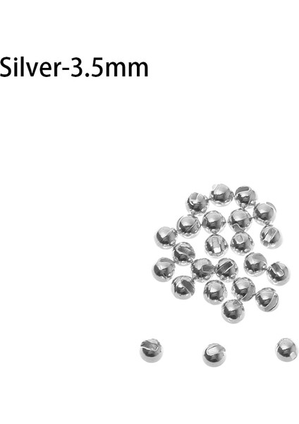 Gümüş-3,5 mm Tarzı Tungsten Boncuklar Güzel Tasarım Oluklu Sinek Bağlama Boncukları Tungsten Sinek Bağlama Malzemesi Dayanıklı Tungsten Alaşım (Yurt Dışından)