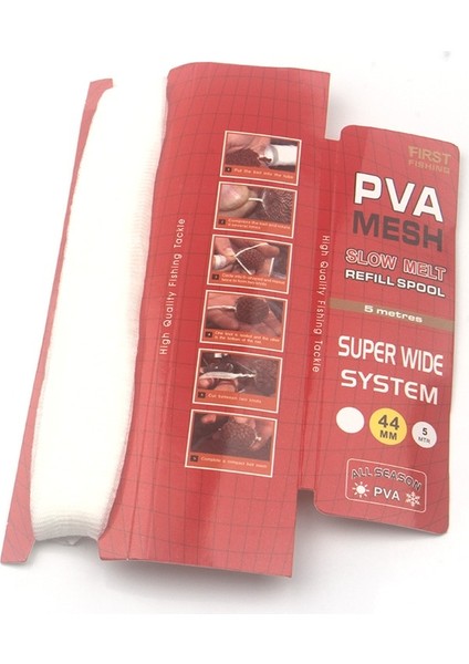 18MM x 5m Stili Rompin Yavaş Erime mm * 5m Sazan Balıkçılık Pva Mesh Dolum Rulo Saç Teçhizatı Kanca Yem Besleyici Ağları Çanta Kancası Suda Çözünme (Yurt Dışından) modelleri