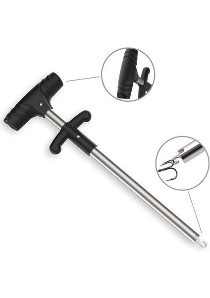 Siyah Stil Taşınabilir Balıkçılık Kancası Sökücü 24.3cm Alüminyum Kanca Disgorger 5 Renk Mevcuttur Açık Balıkçılık Aksesuarları (Yurt Dışından) indirimleri