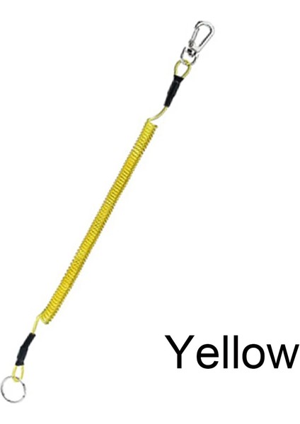 Sarı Stil 1 Adet T Yaylı Elastik Halat Spiral Sarmal Kordon Güvenlik Halatı Çelik Tel Güvenli Pense Dudak Sapları Max Streç Balıkçılık Araçları (Yurt Dışından)