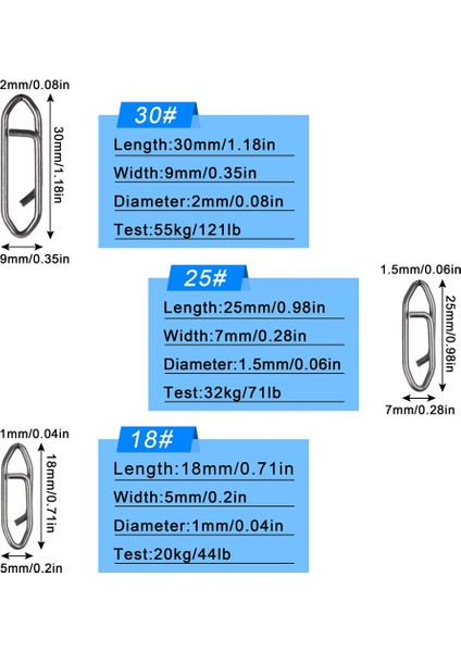 Büyük Stil Ower Paslanmaz Çelik Hızlı Balıkçılık Alkış Olta Konektörü Lb Hızlı Değişim Kurşun Bağlantılar Olta Takımı Için Klipler (Yurt Dışından) modelleri