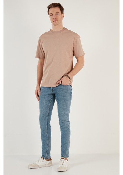 Pamuklu Normal Bel Slim Fit Dar Paça Jeans Erkek Kot Pantolon 1116J761NAPOLI