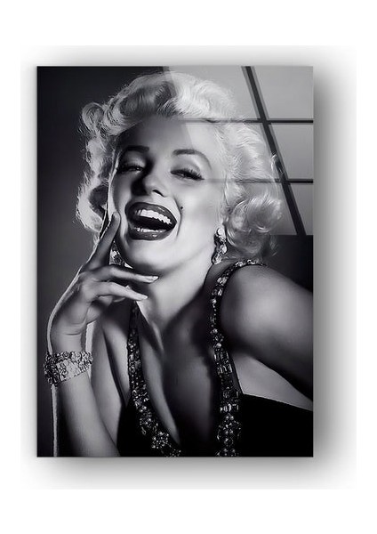 Marilyn Monroe Temperli Cam Duvar Tablosu modelleri