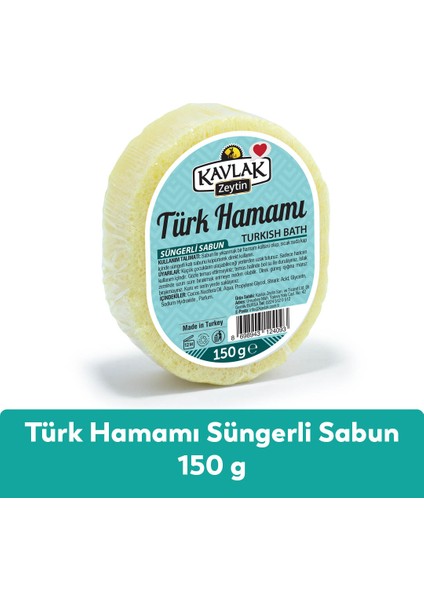Kavlak Türk Hamamı Özlü Süngerli Sabun