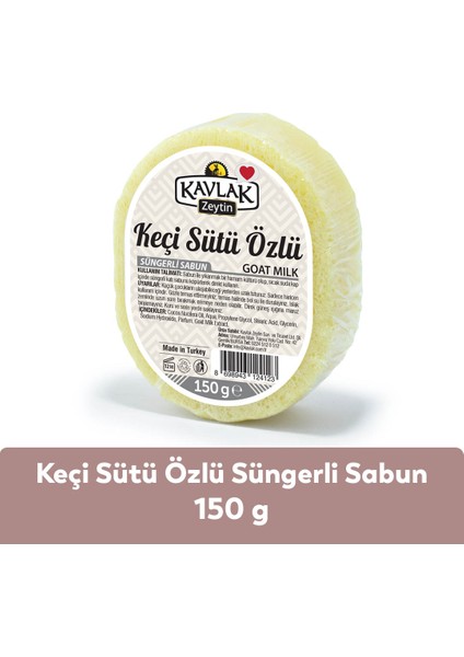 Kavlak Keçi Sütlü Özlü Süngerli Sabun