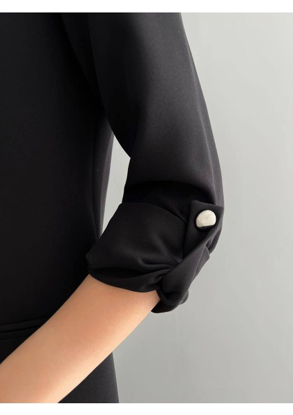 Atlas Kumaş Kol Detaylı Blazer Ceket modelleri