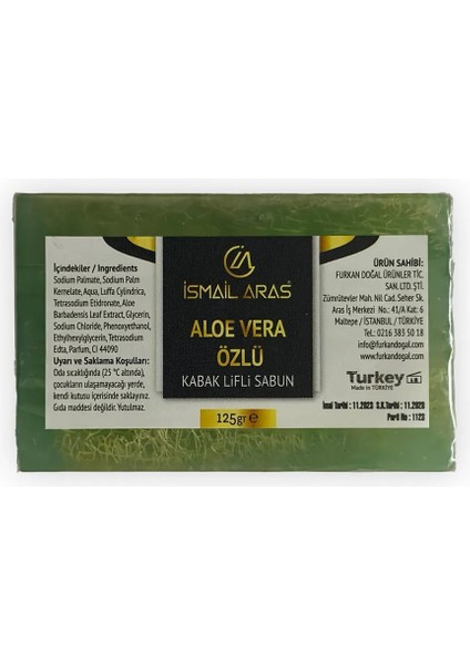 Aloe Vera Özlü Kabak Lifli Sabun 125 gr fiyatları