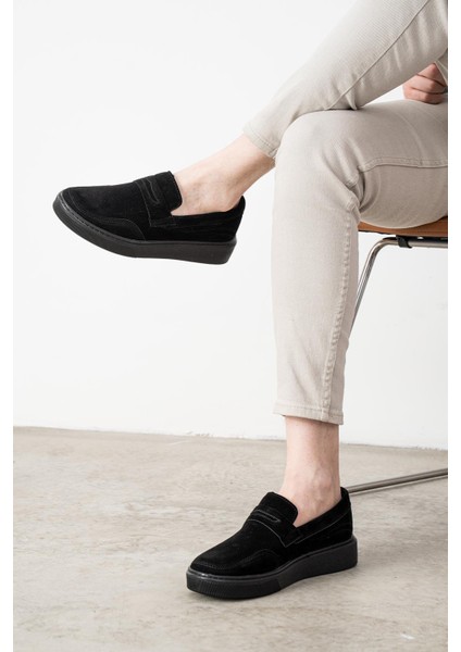 317 Siyah Renk Siyah Tabanlı Erkek Günlük Ayakkabı