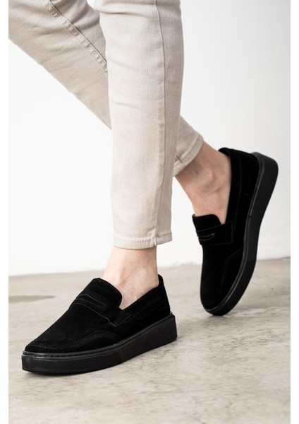 317 Siyah Renk Siyah Tabanlı Erkek Günlük Ayakkabı modelleri