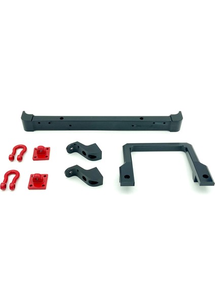 Metal Ön Tampon Çekme Kancası ile Mn D90 D91 D96 Mn-90 MN99S 1/12 Rc Araba Yükseltme Parçaları Aksesuarları, Siyah (Yurt Dışından)