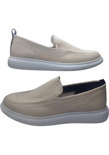 Polo Krem-Krem Erkek Fileli Modern Tasarım Yazlık Ayakkabı BRNN85421