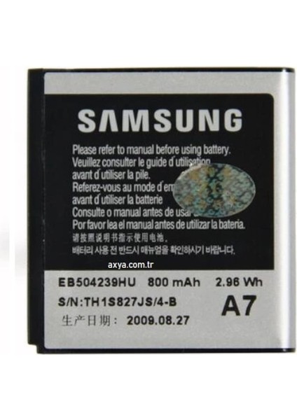 Senal Store Samsung S8000 S5200 Batarya Pil EB504239HU