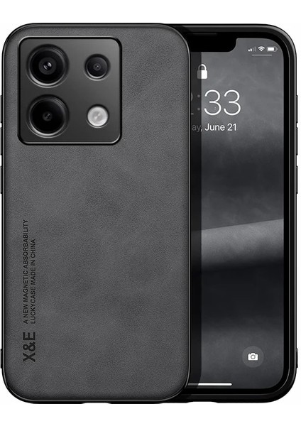 Poco X6 Araba Manyetik Emme Cilt Hissi Pu Cep Telefonu Kılıfı (Yurt Dışından)
