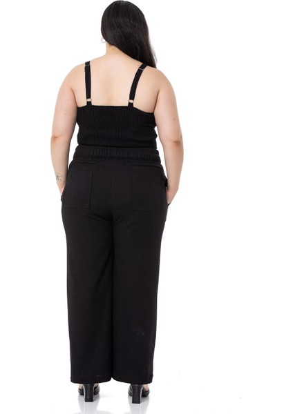 Büyük Beden Büstiyer Pantolon Siyah Ikili Takım modelleri