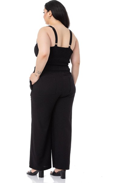 Büyük Beden Büstiyer Pantolon Siyah Ikili Takım indirimleri