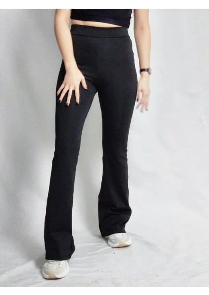 Dalgıç Ispanyolpaça Siyah Tayt modelleri