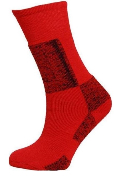 Ski and Snowboard Çocuk Çorap Kırmızı/Siyah