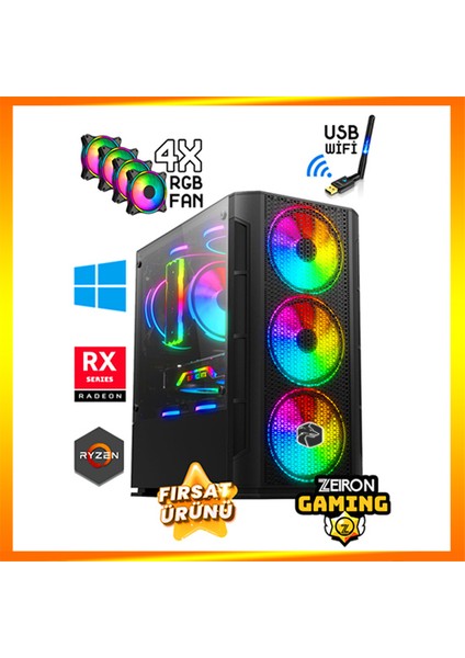 Ironhide X25 Ryzen 5 3600 16GB Ram 512GB SSD RX580 8gb Oyuncu Masaüstü Bilgisayar
