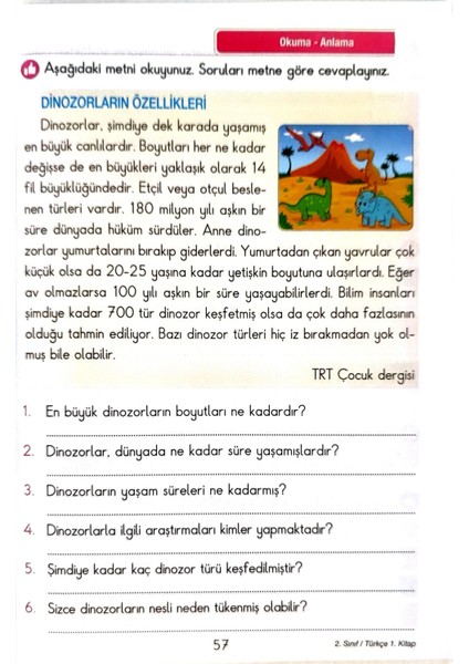 Harika Kitap 2. Sınıf Türkçe 1. Dönem - Etkinlikli Çalışma ve Soru Bankası Kitabı