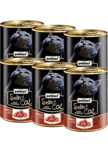 Sığır Etli Yetişkin Kedi Konserve 400GRX6
