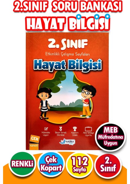 Harika Kitap 2. Sınıf Hayat Bilgisi - Etkinlikli Çalışma ve Soru Bankası Kitabı