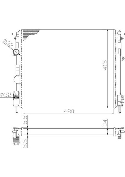 Dacıa Renault Motor Radyatörü Clıo Kangoo Logan