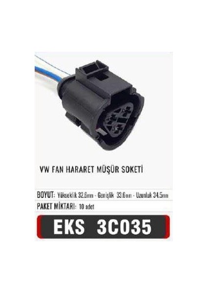 Vw Fan Hararet Müşür Soketi