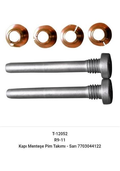 Kapı Menteşe Pim Tk. (Beyaz-Sarı) R9 R11