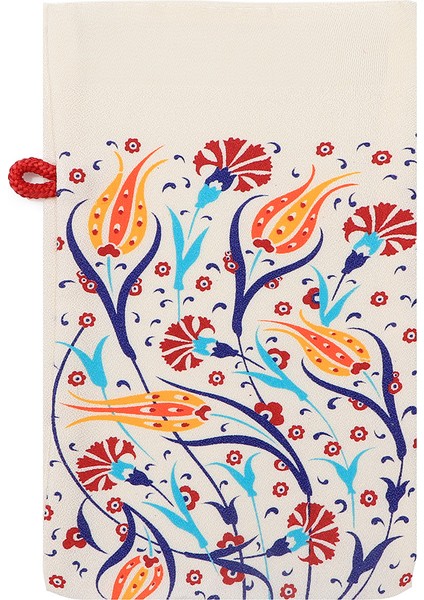 Sarı Kırmızı Lale Desen Kese