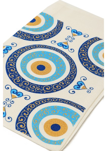 Turkuaz Gold Baskılı Büyük Nazar Desen Kese modelleri