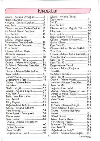 Harika Kitap 3. Sınıf Türkçe - Etkinlikli Çalışma ve Soru Bankası Kitabı