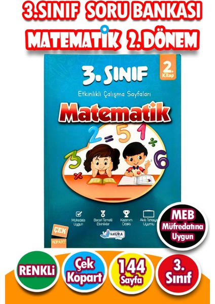 3. Sınıf Matematik 2. Dönem - Etkinlikli Çalışma ve Soru Bankası Kitabı