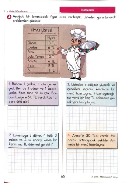 3. Sınıf Matematik 2. Dönem - Etkinlikli Çalışma ve Soru Bankası Kitabı