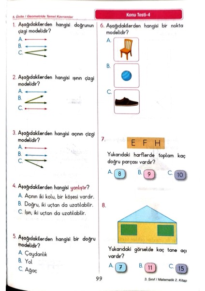 3. Sınıf Matematik 2. Dönem - Etkinlikli Çalışma ve Soru Bankası Kitabı