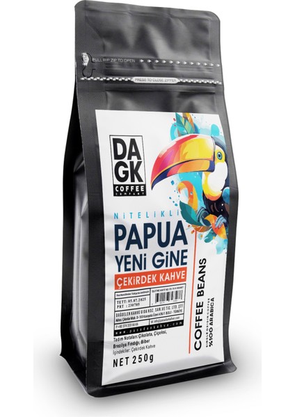 Papua Yeni Gine Çekirdek Kahve 250G (%100 Arabica)