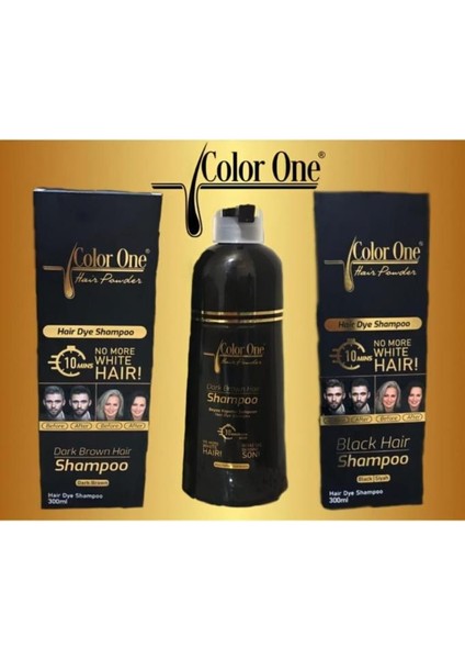 Color One Saç Siyahlaştırıcı Şampuan Boya 300 ml (Koyu Kahve)