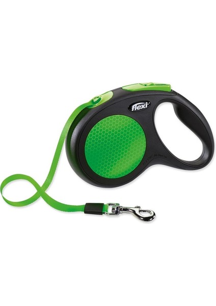 Neon Yeşil Otomatik Şerit Tasma Medium 5 Mt