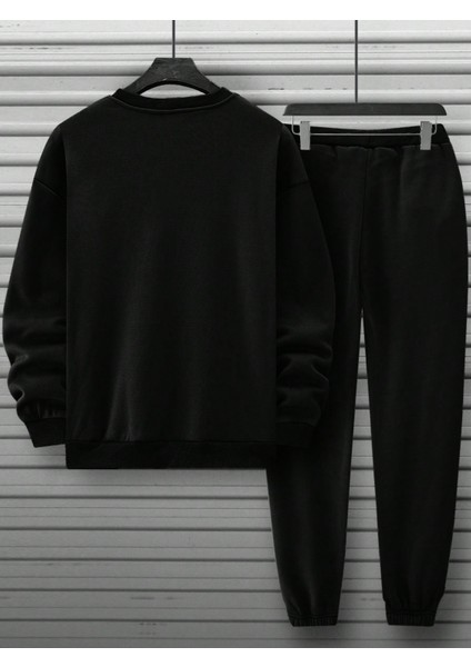 Erkek Siyah Scenery Baskılı Günlük Eşofman Takımı fiyatları