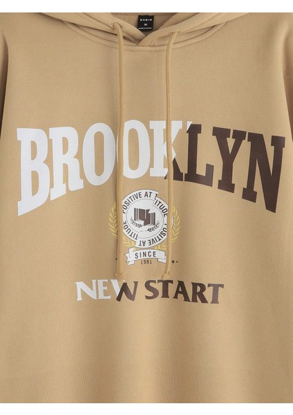 Erkek Bej Baskılı Sweatshirt Sweatshirt Eşofman Takımı 3s Sold Separately indirimleri